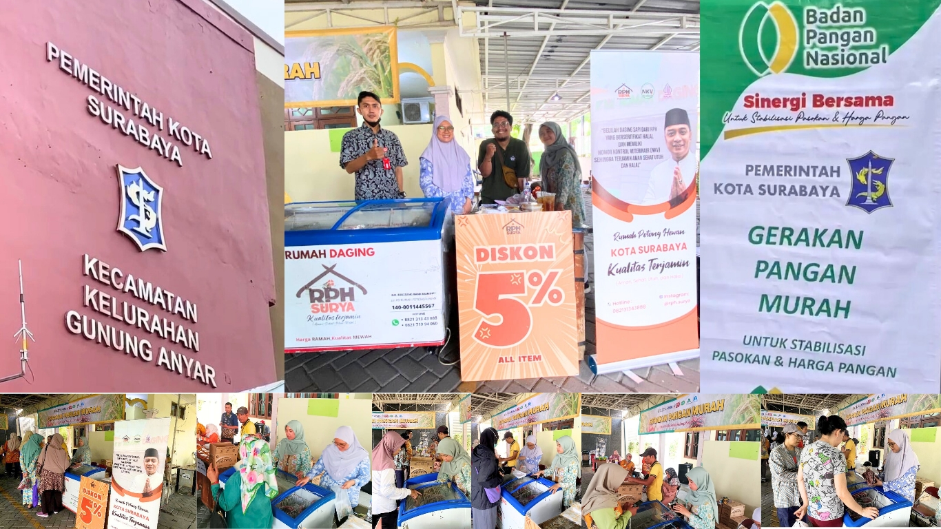 Gerakan Pangan Murah di halaman kantor Kecamatan Gunung Anyar (6/12/24)